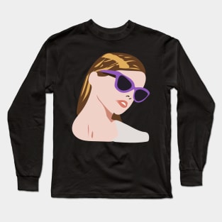 Girl with sunglasses Long Sleeve T-Shirt